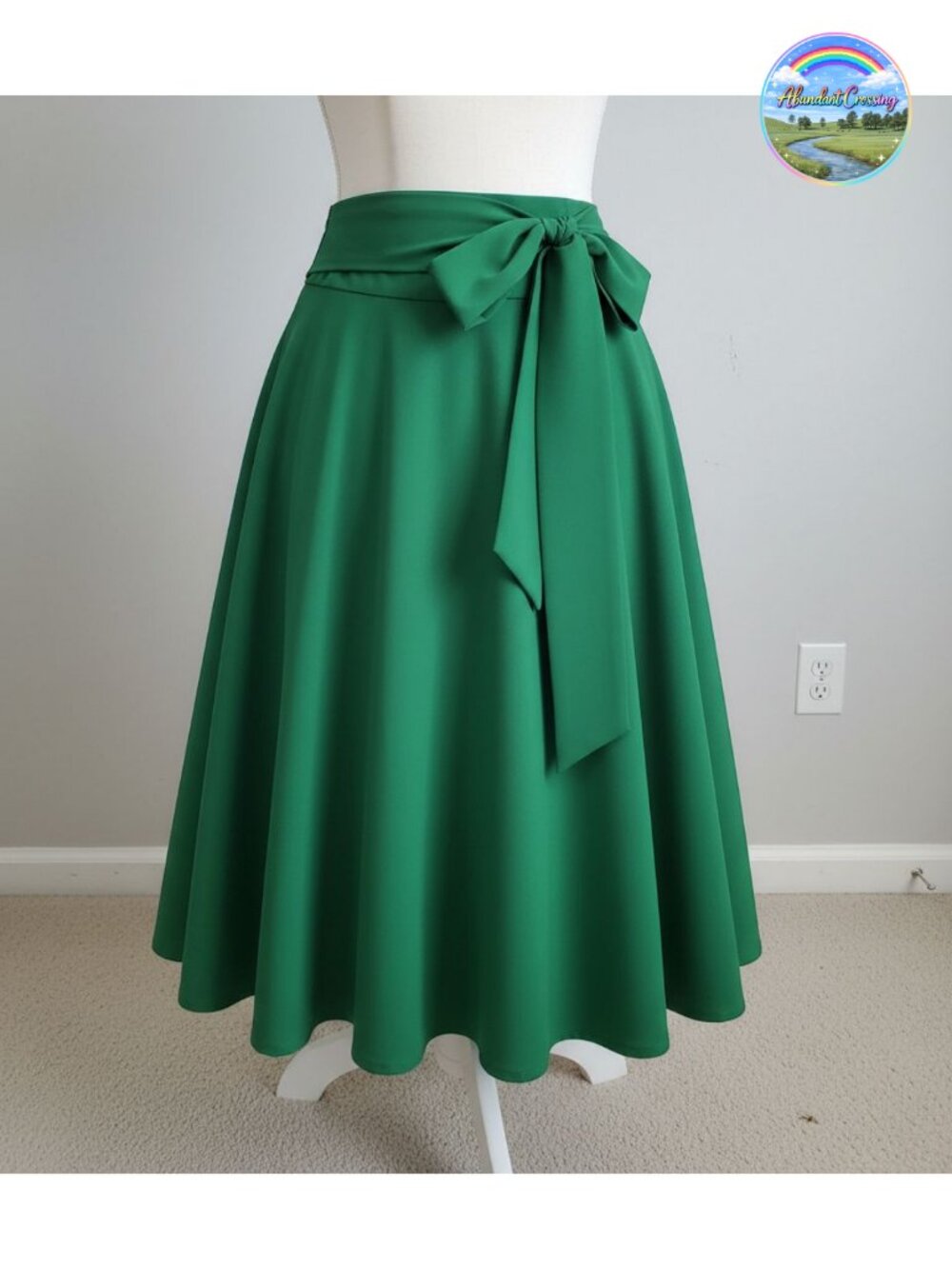 High Waisted A-Line Skirt with Pockets Pleated Midi